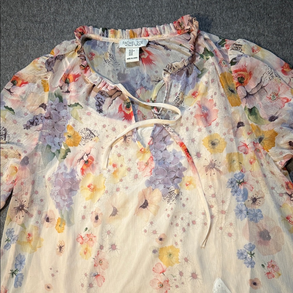 Rachel Zoe Pastel Floral Blouse - Picture 3 of 5